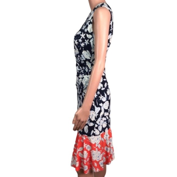 Eliza J Women's Black Orange Floral Dress Sleeveless Size 2 NWT - Picture 7 of 8